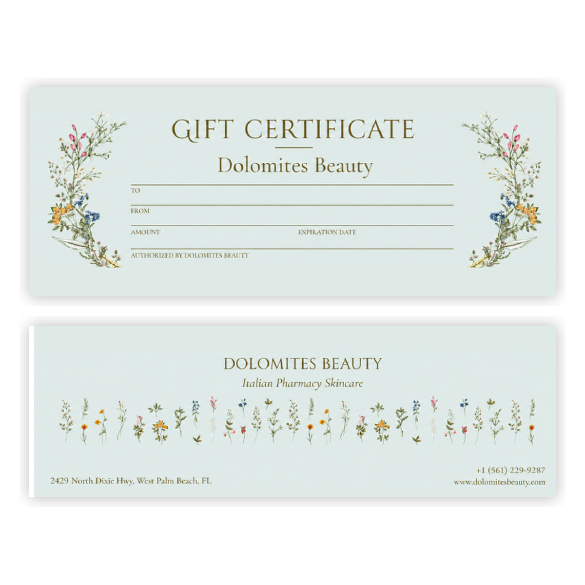 Dolomites Beauty Gift Certificate — $159