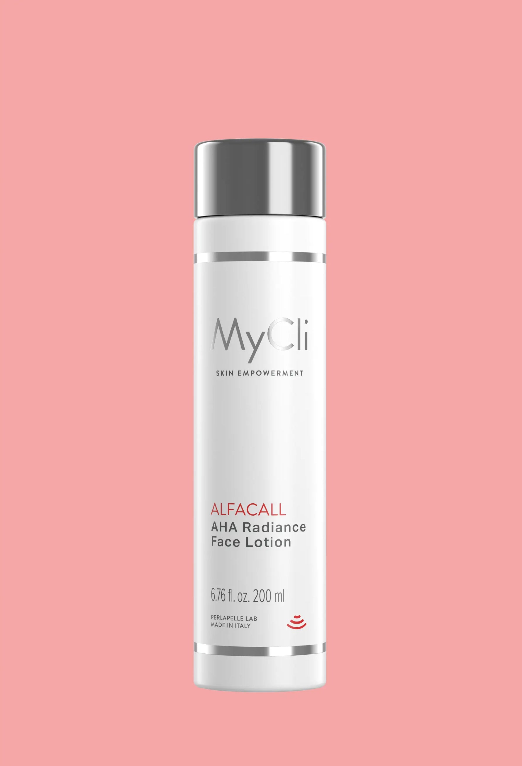 Alfacall facial lotion with AHA to exfoliate, nourish, and enhance skin radiance